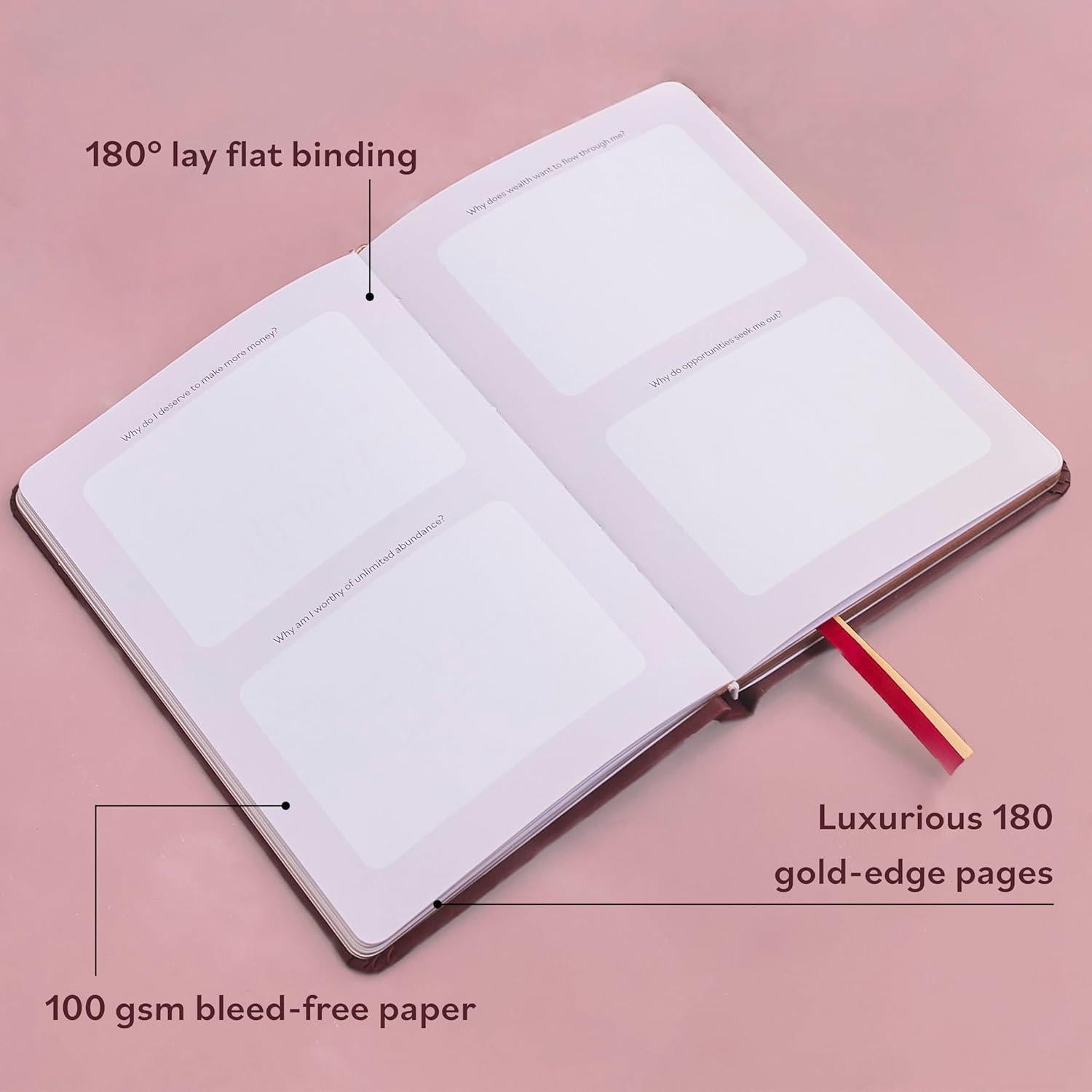 Diario de Manifestación Mira Kelley A5 Burdeos con 180 Páginas