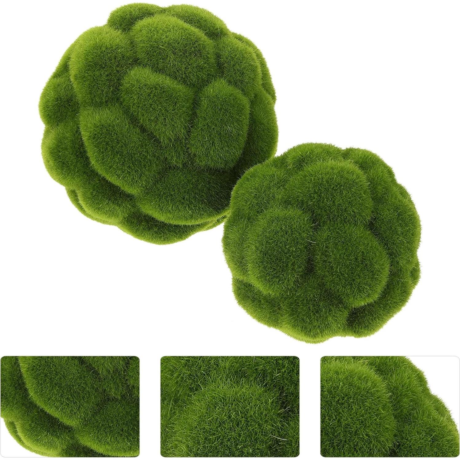 Bolas de Musgo Artificial Aboofan 10cm y 12cm para Decoración