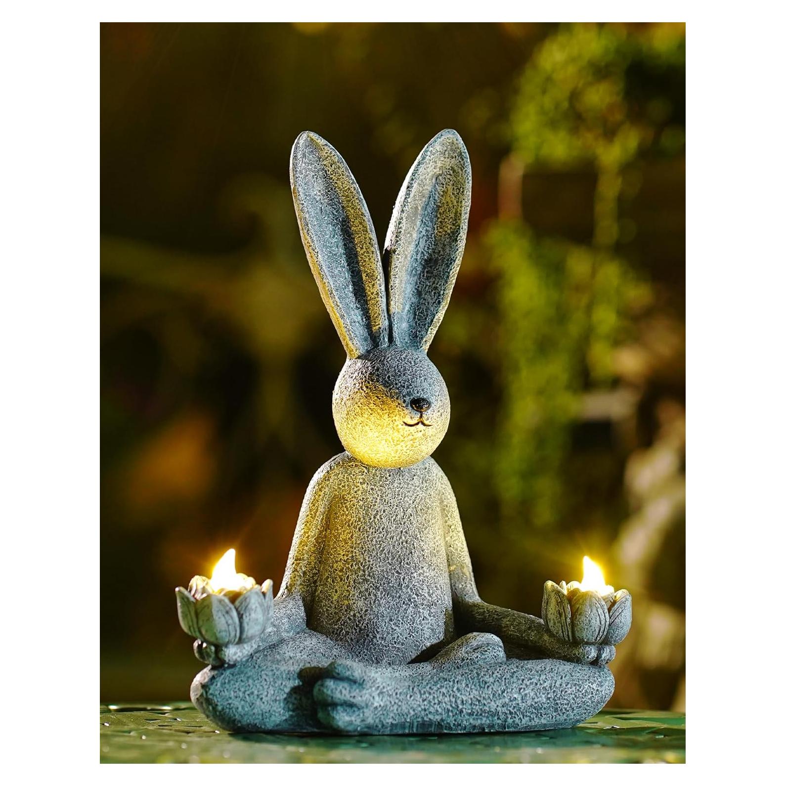 Estatua de Conejo de Yoga Solar Tiejiajiang - 22.5 cm