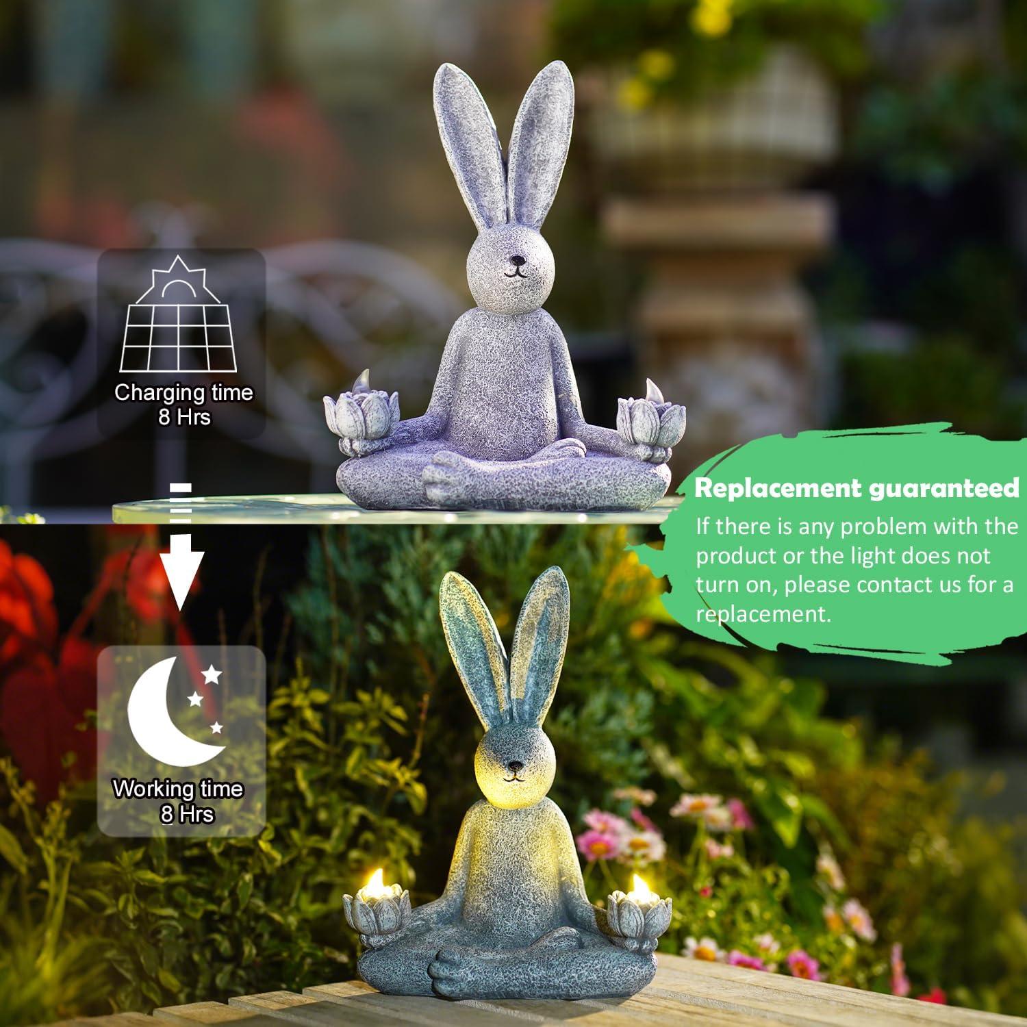 Estatua de Conejo de Yoga Solar Tiejiajiang - 22.5 cm