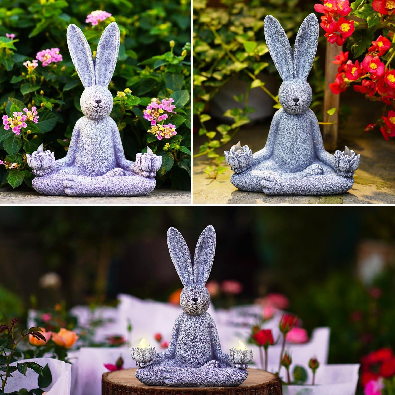 Estatua de Conejo de Yoga Solar Tiejiajiang - 22.5 cm