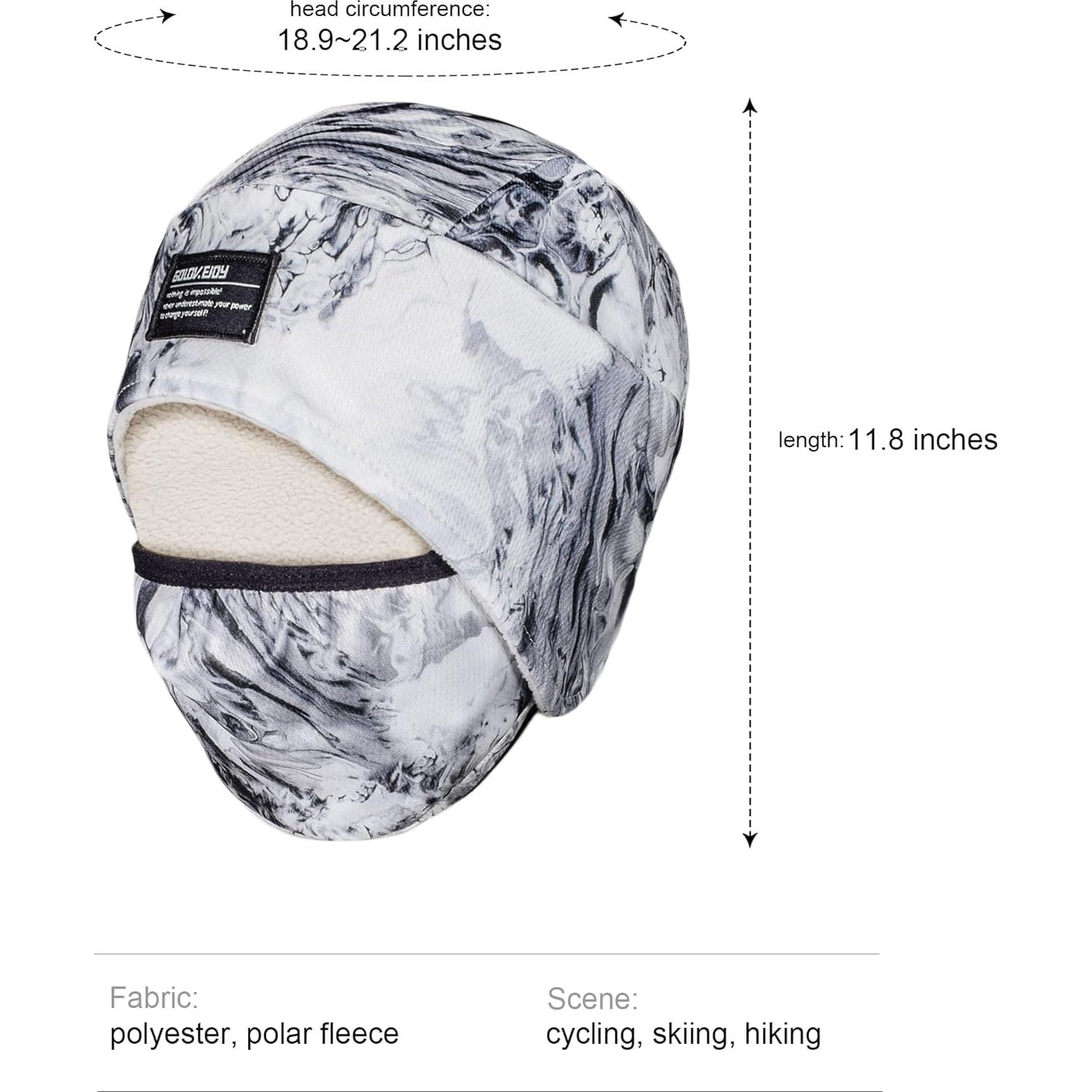 Gorro de Forro Polar Cálido Unisex con Cubierta Facial