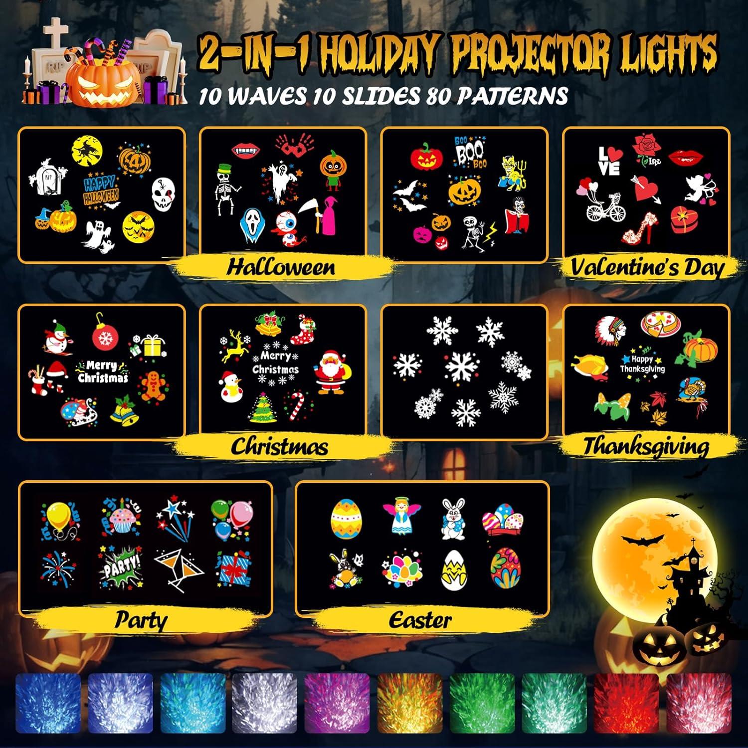 Proyector de Luces Navideñas ZOZANEL SC516 con 10 Diapositivas