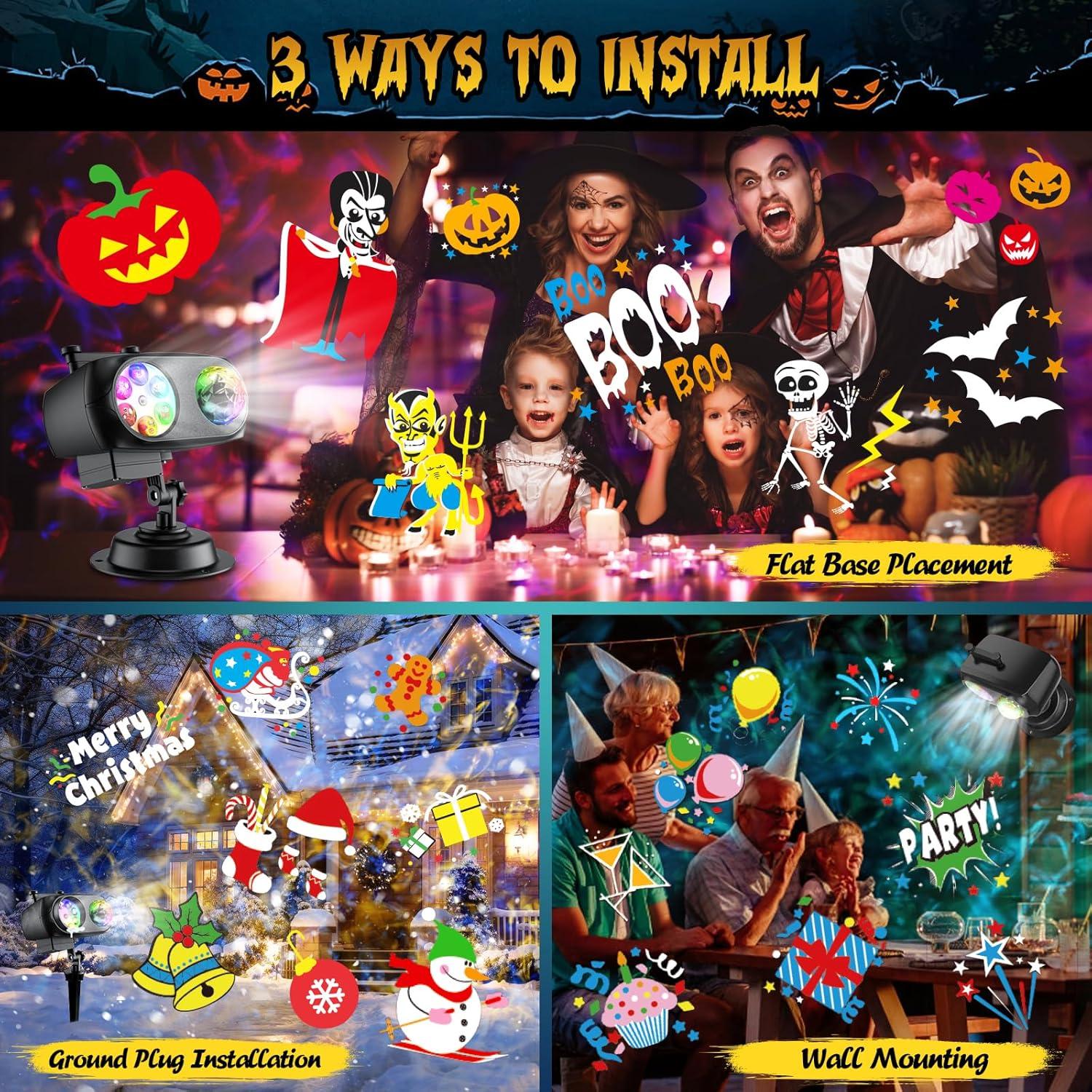 Proyector de Luces Navideñas ZOZANEL SC516 con 10 Diapositivas