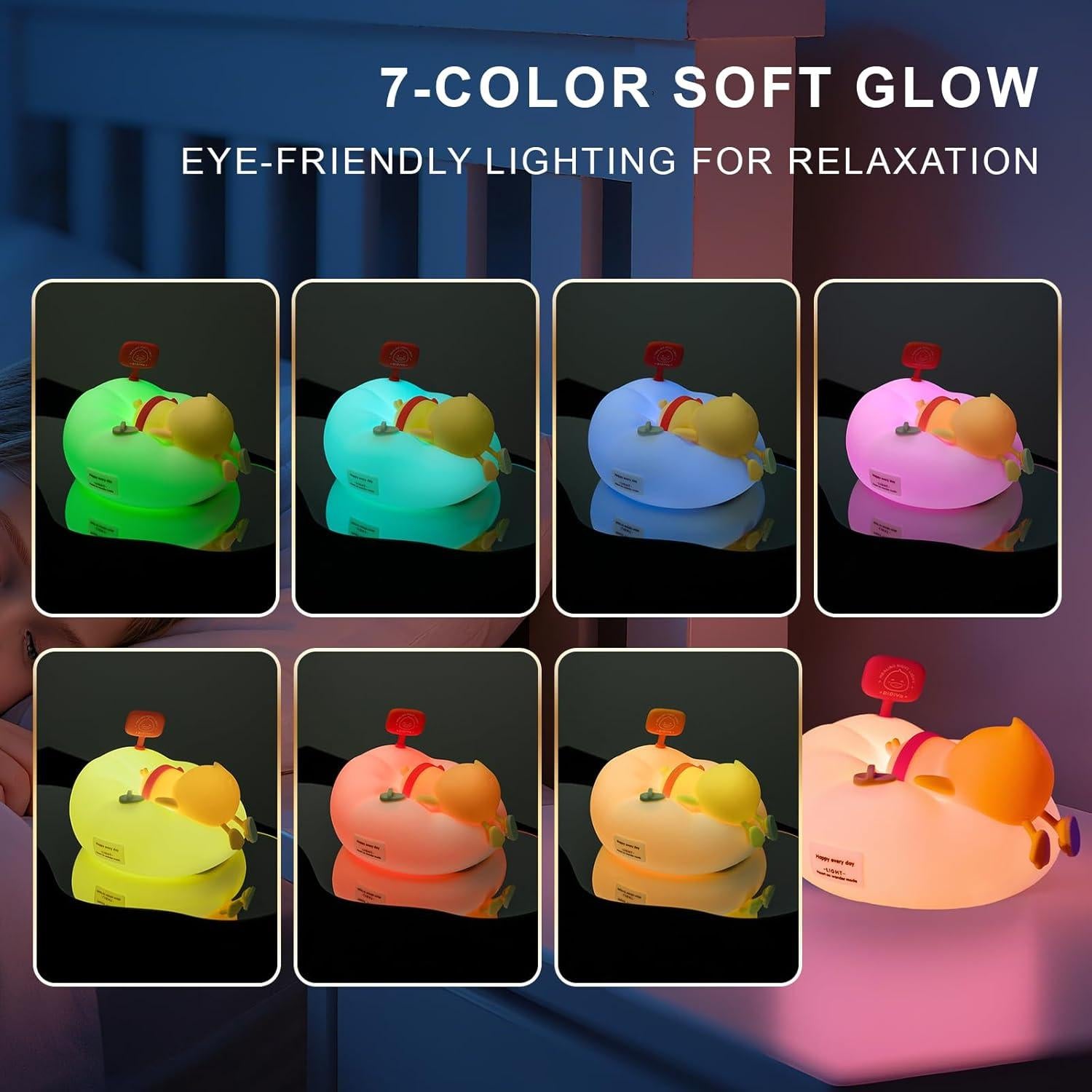 Luz Nocturna Pato AuroraNiteBeam LED 7 Colores Regulable