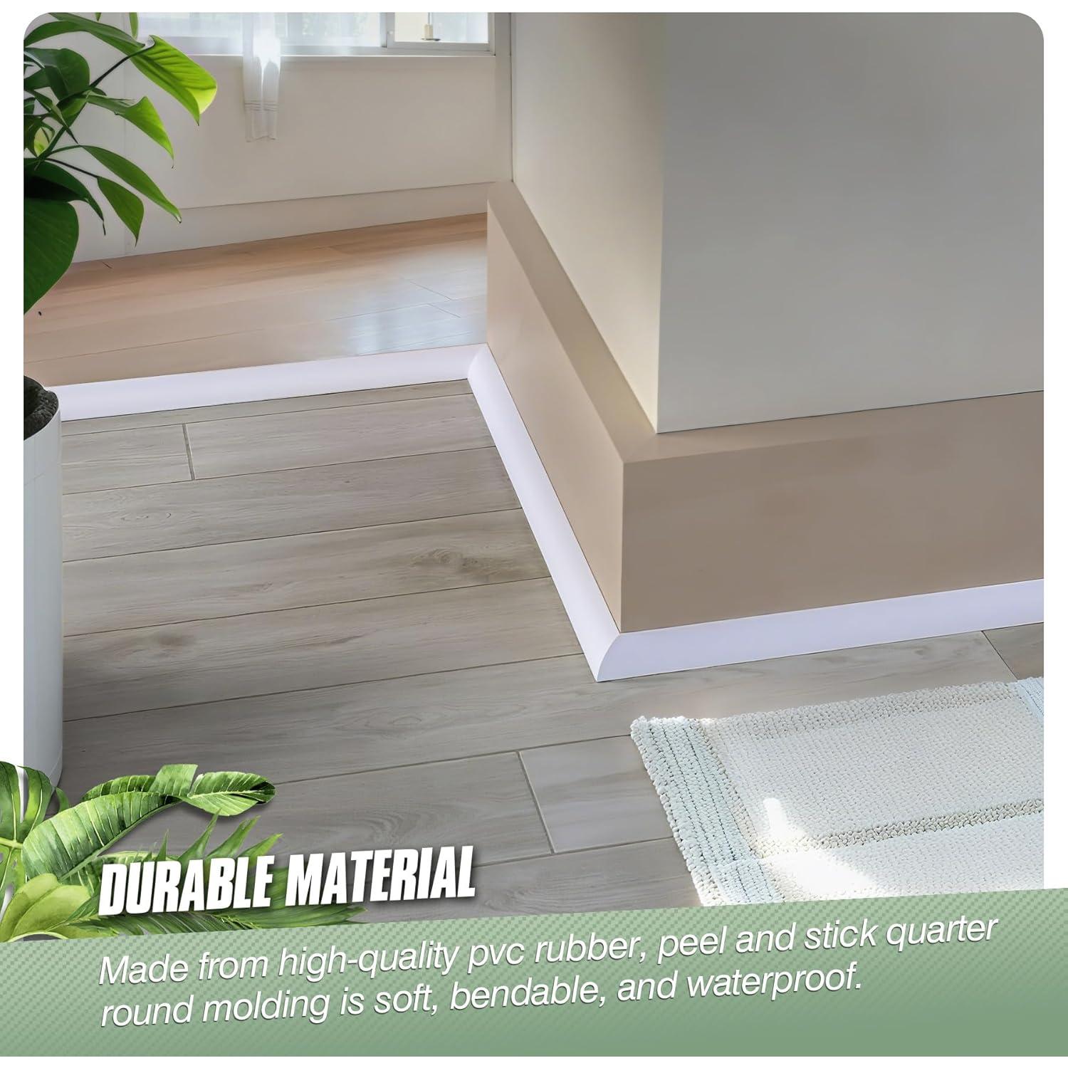 Moldura Flexible Autoadhesiva Vivikivi 401.3 cm Blanca