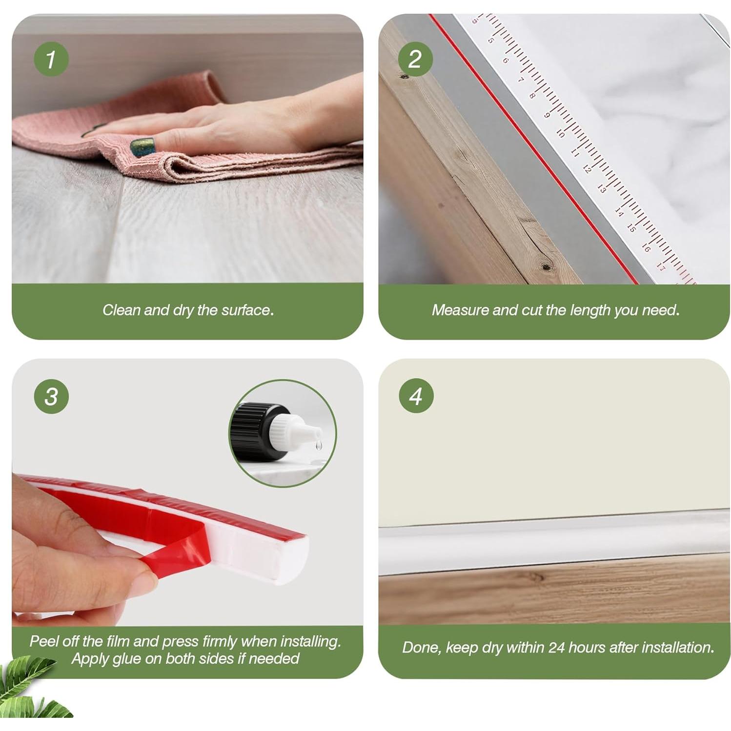 Moldura Flexible Autoadhesiva Vivikivi 401.3 cm Blanca