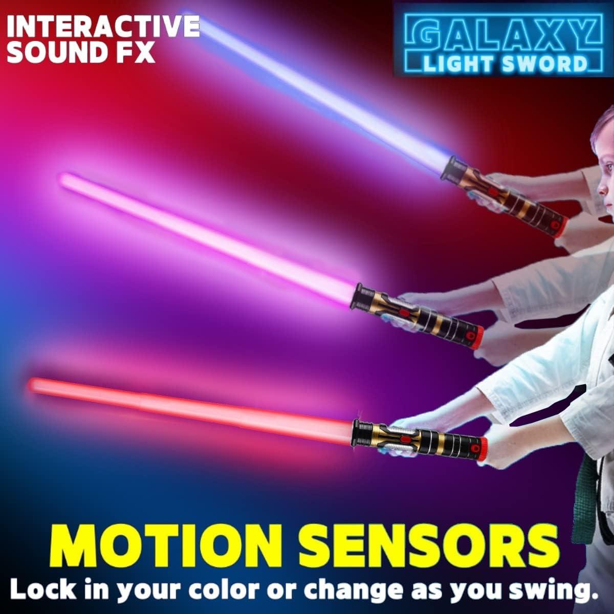 Juego de 12 Sables LED Liberty Imports - Espadas Retráctiles con Sonido