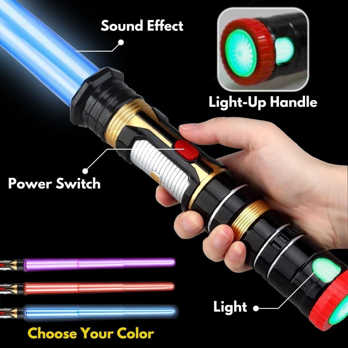 Juego de 12 Sables LED Liberty Imports - Espadas Retráctiles con Sonido