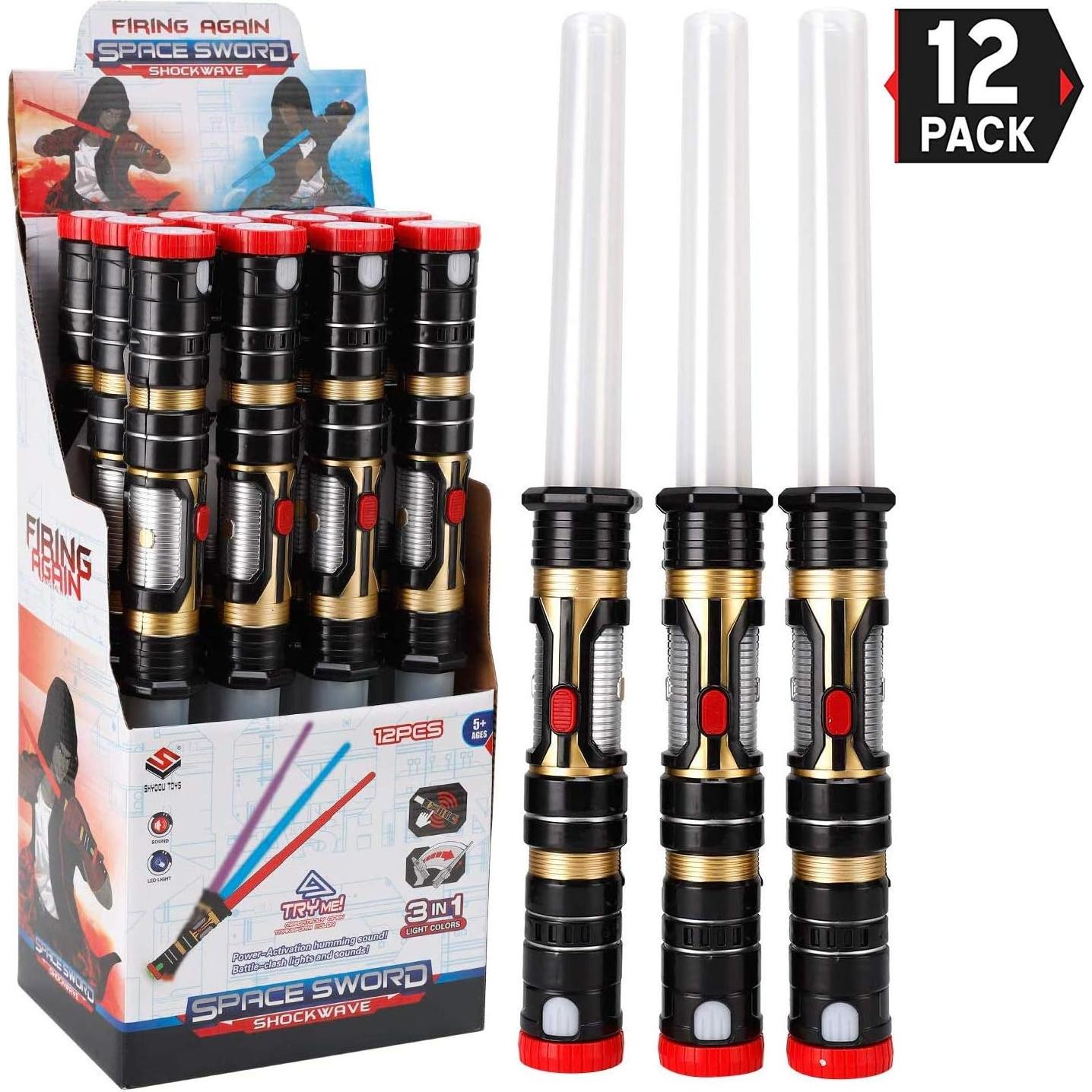 Juego de 12 Sables LED Liberty Imports - Espadas Retráctiles con Sonido