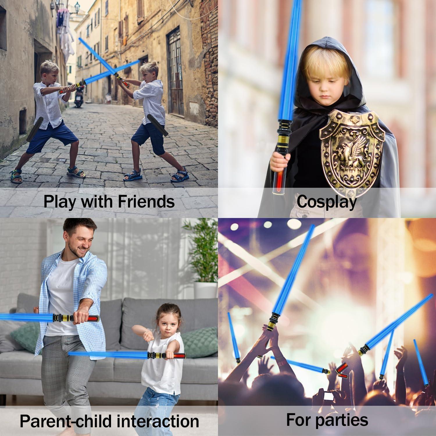 Sable Iluminado Azul Gianby con Sonido FX para Niños