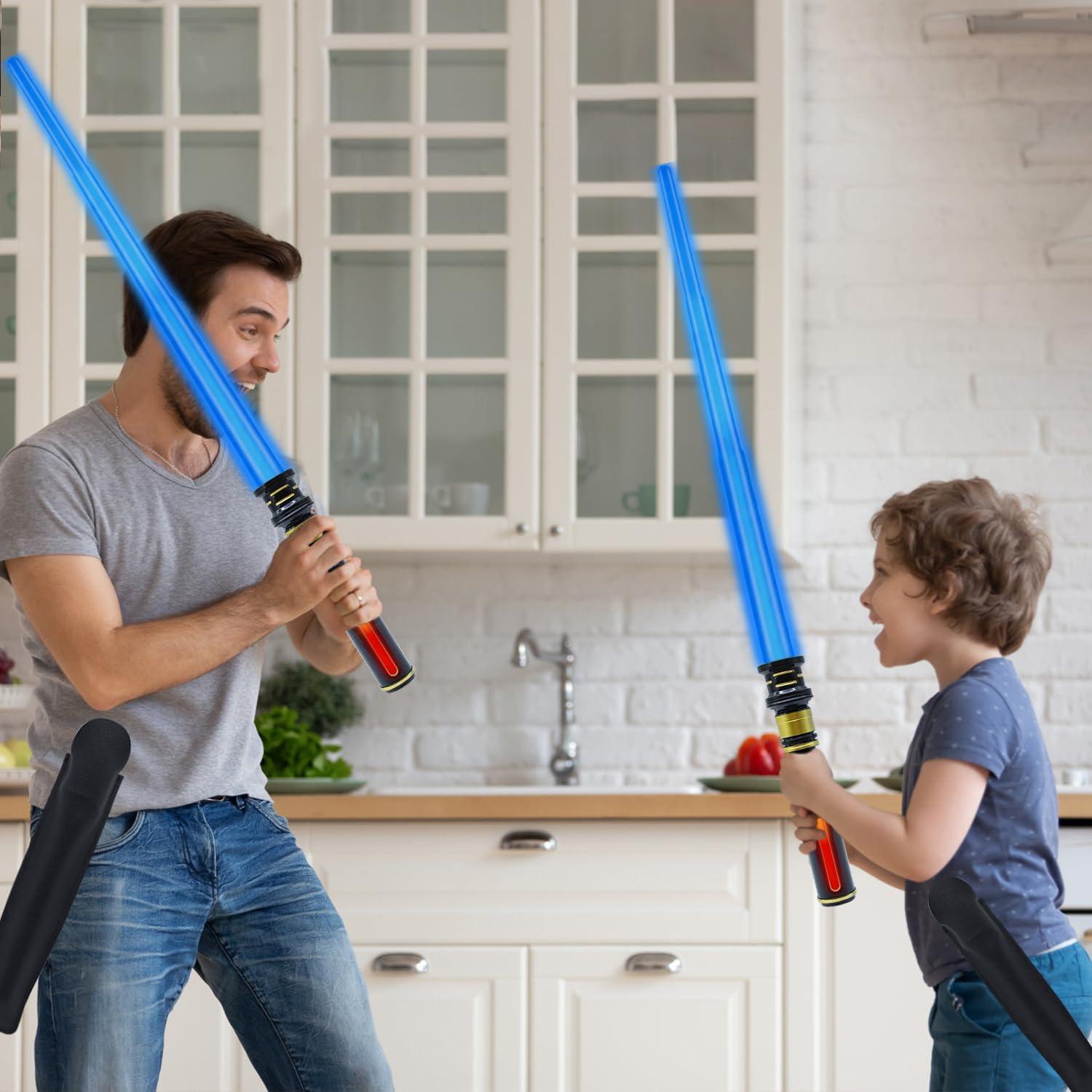 Sable Iluminado Azul Gianby con Sonido FX para Niños