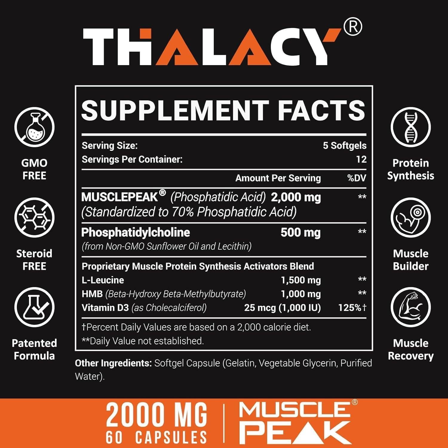Ácido Fosfatídico Liposomal Thalacy 60 Cápsulas 70%