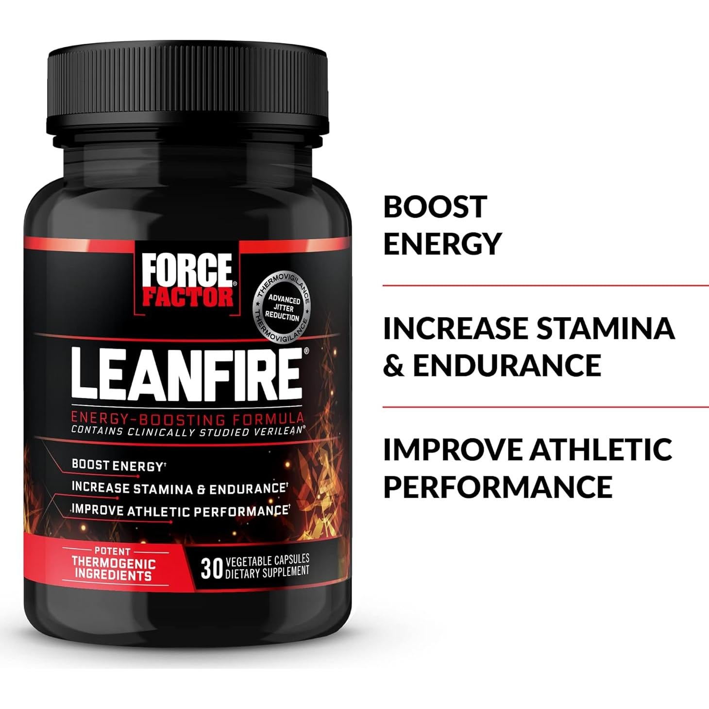 Pastillas Energéticas Force Factor LeanFire 30 Cápsulas