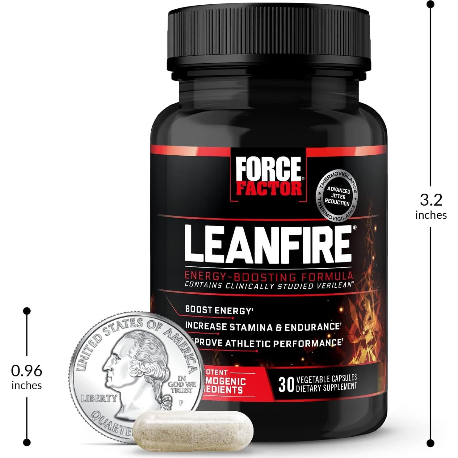 Pastillas Energéticas Force Factor LeanFire 30 Cápsulas