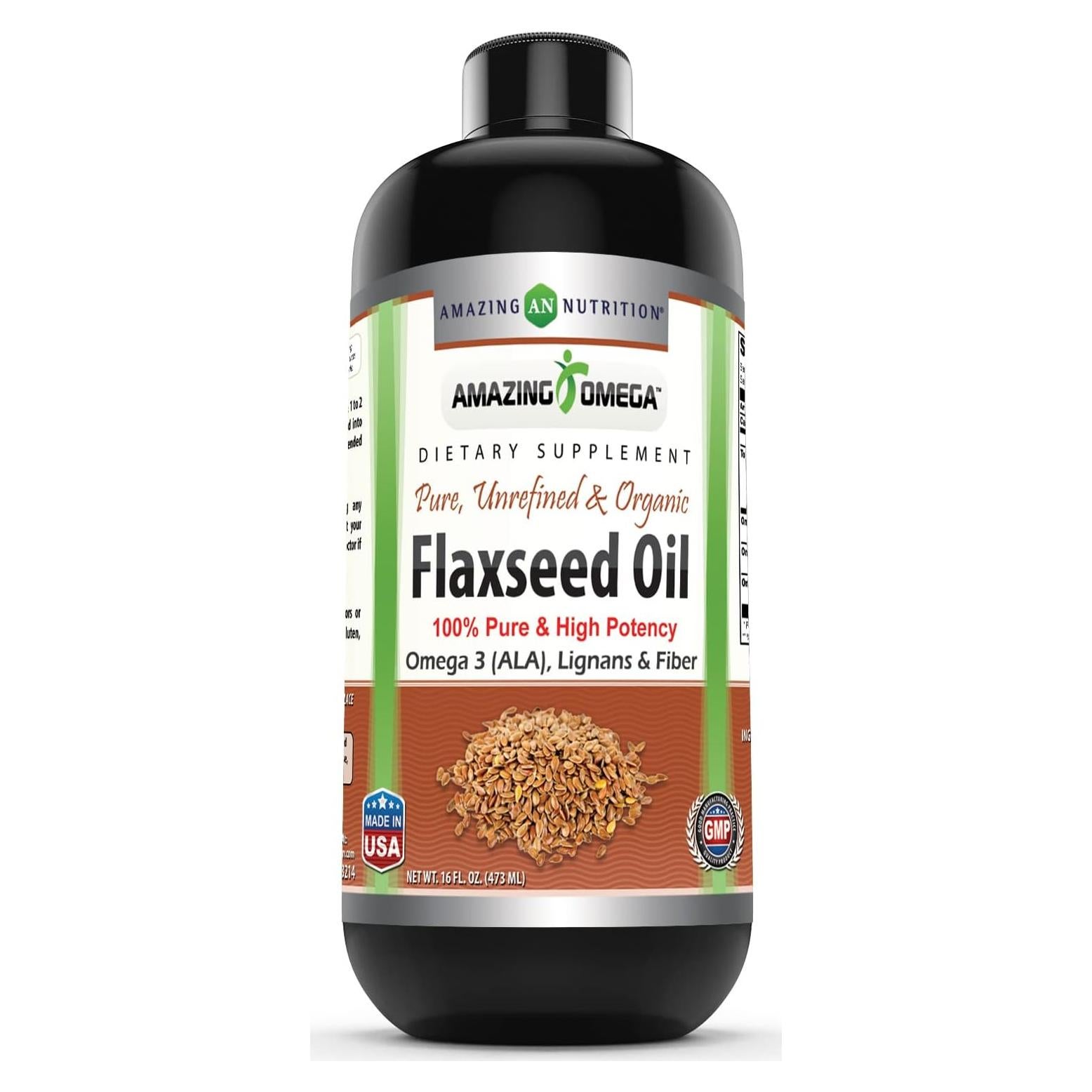 Suplemento Aceite de Semilla de Lino Amazing Omega 473 ml