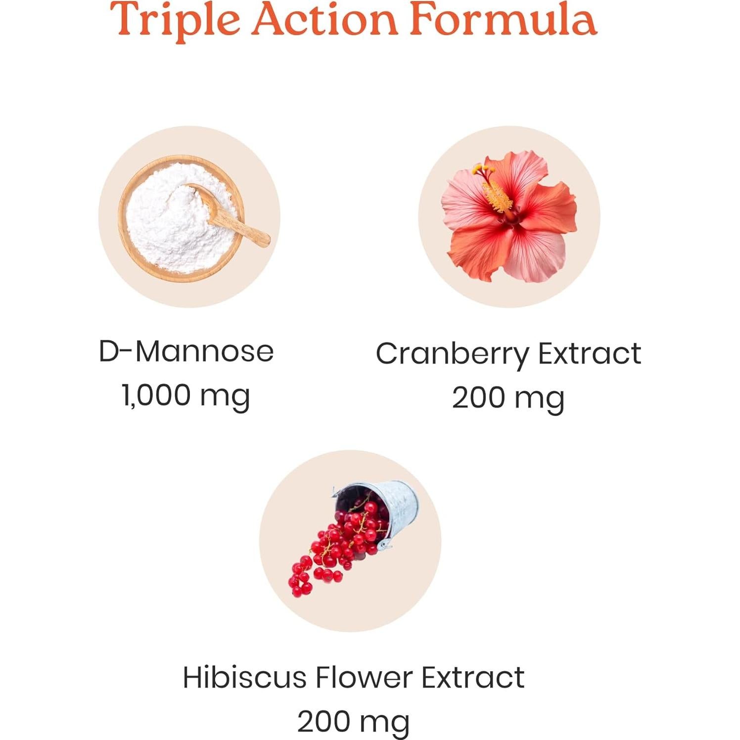 Cápsulas D-Mannose NewLife Naturals 1400mg 60 Unidades