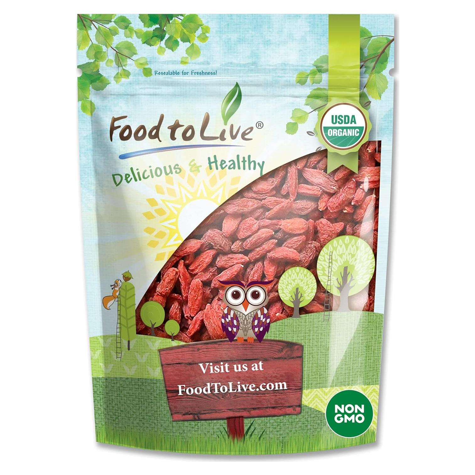 Berries de Goji Orgánicos Food to Live 226g - Secados al Sol