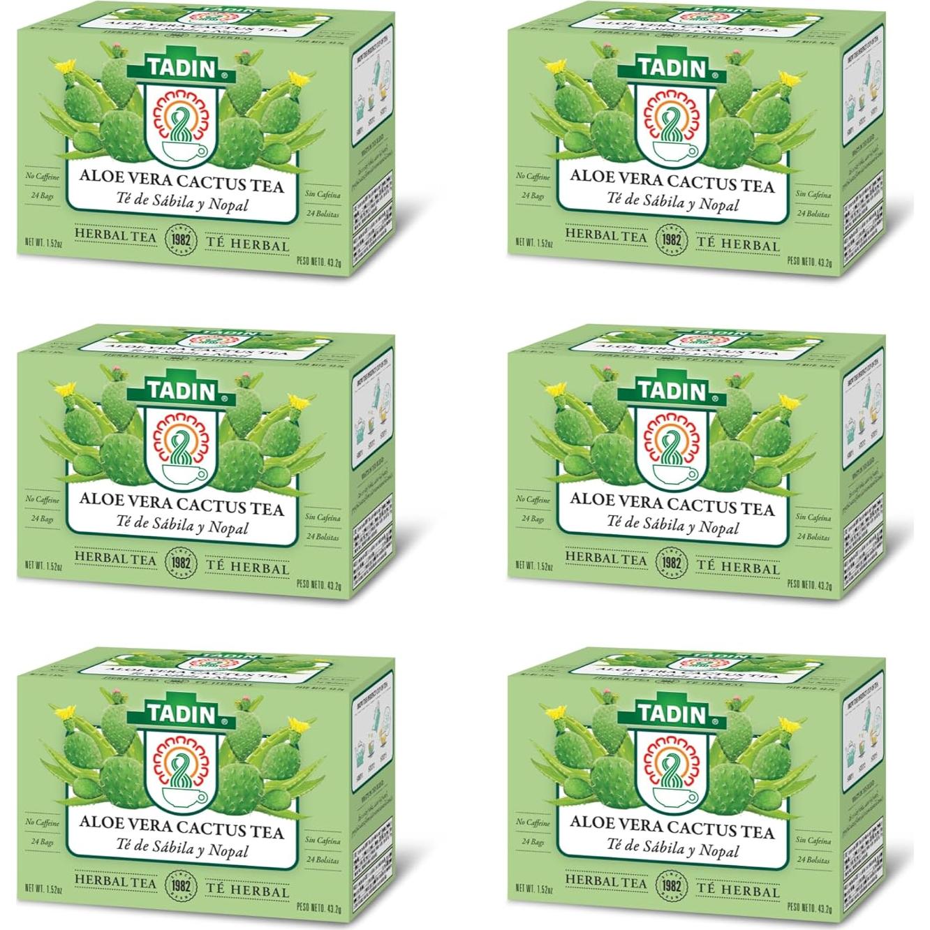 Té de Hierbas Tadin Aloe Vera y Nopal Sin Cafeína 144 Bolsitas
