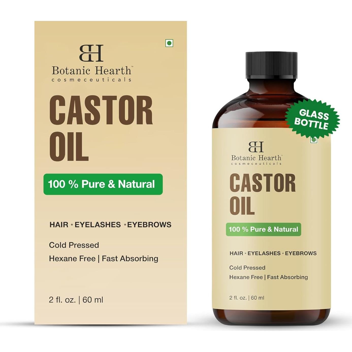 Aceite de Ricino Botanic Hearth 59 ml 100% Puro y Natural