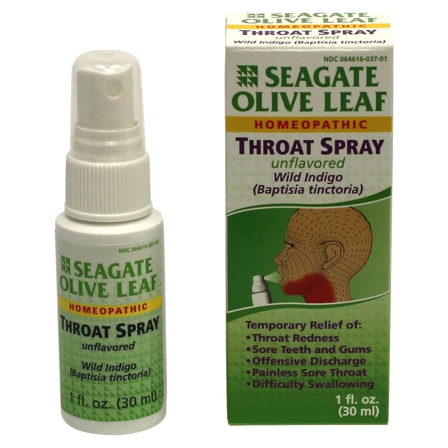 Spray de Garganta Homeopático Seagate Hoja de Olivo 28.35 ml