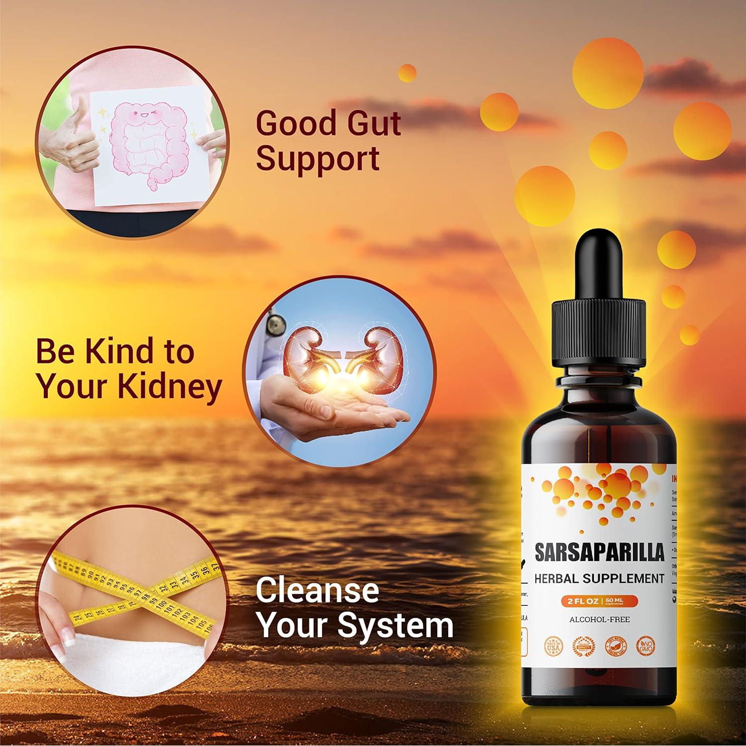 Tintura de Raíz de Sarsaparilla FabLab - 59 ml - Sin Alcohol