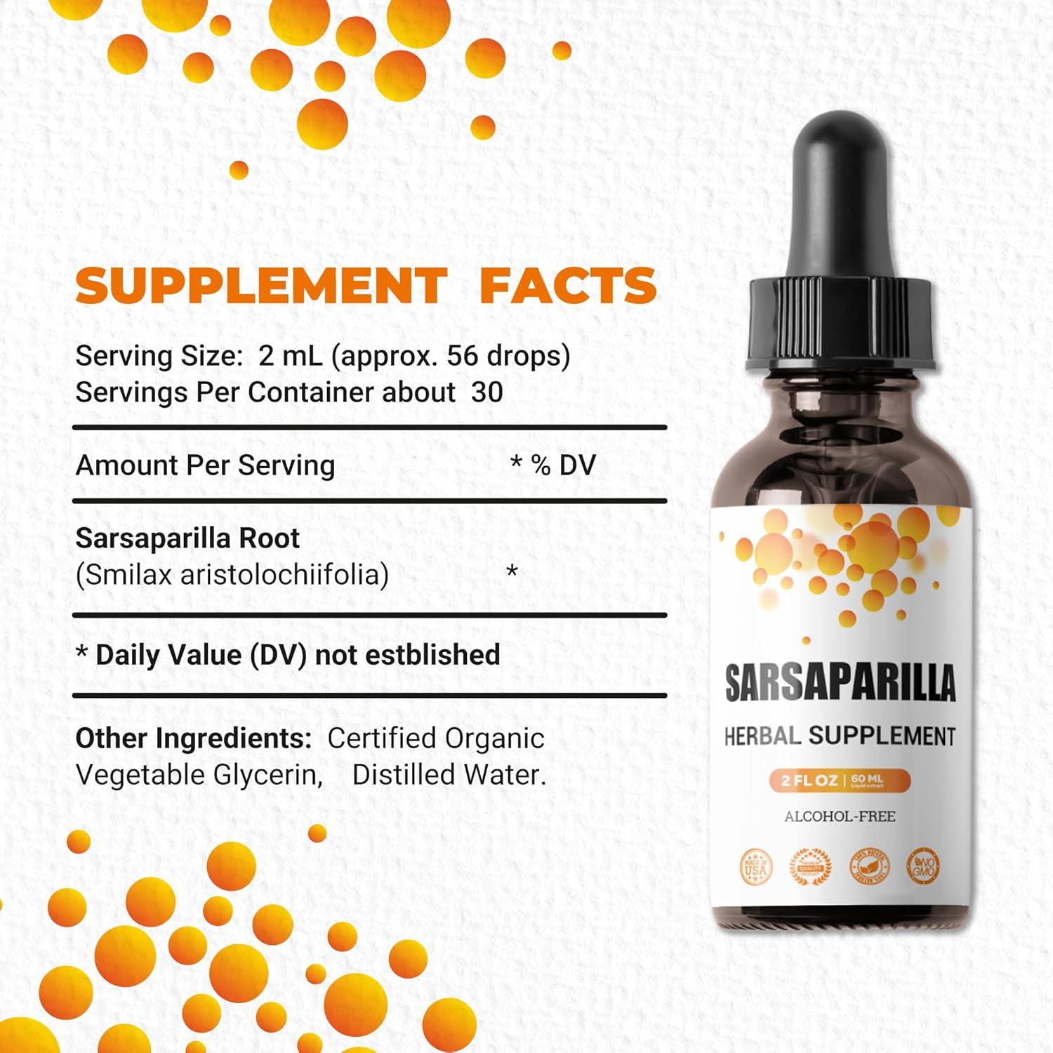 Tintura de Raíz de Sarsaparilla FabLab - 59 ml - Sin Alcohol