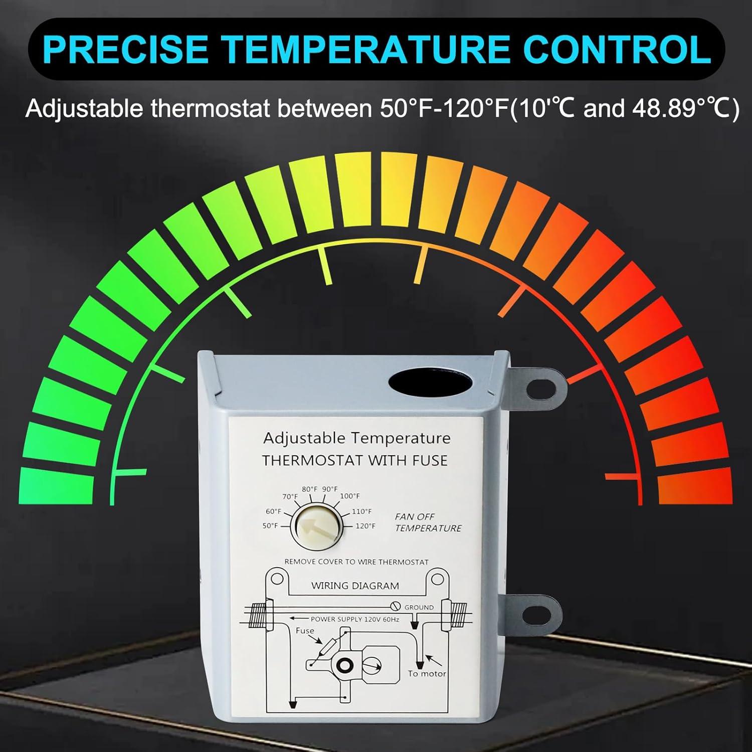 Ventilador de Ático Criditpid 14" con Termostato 1240CFM