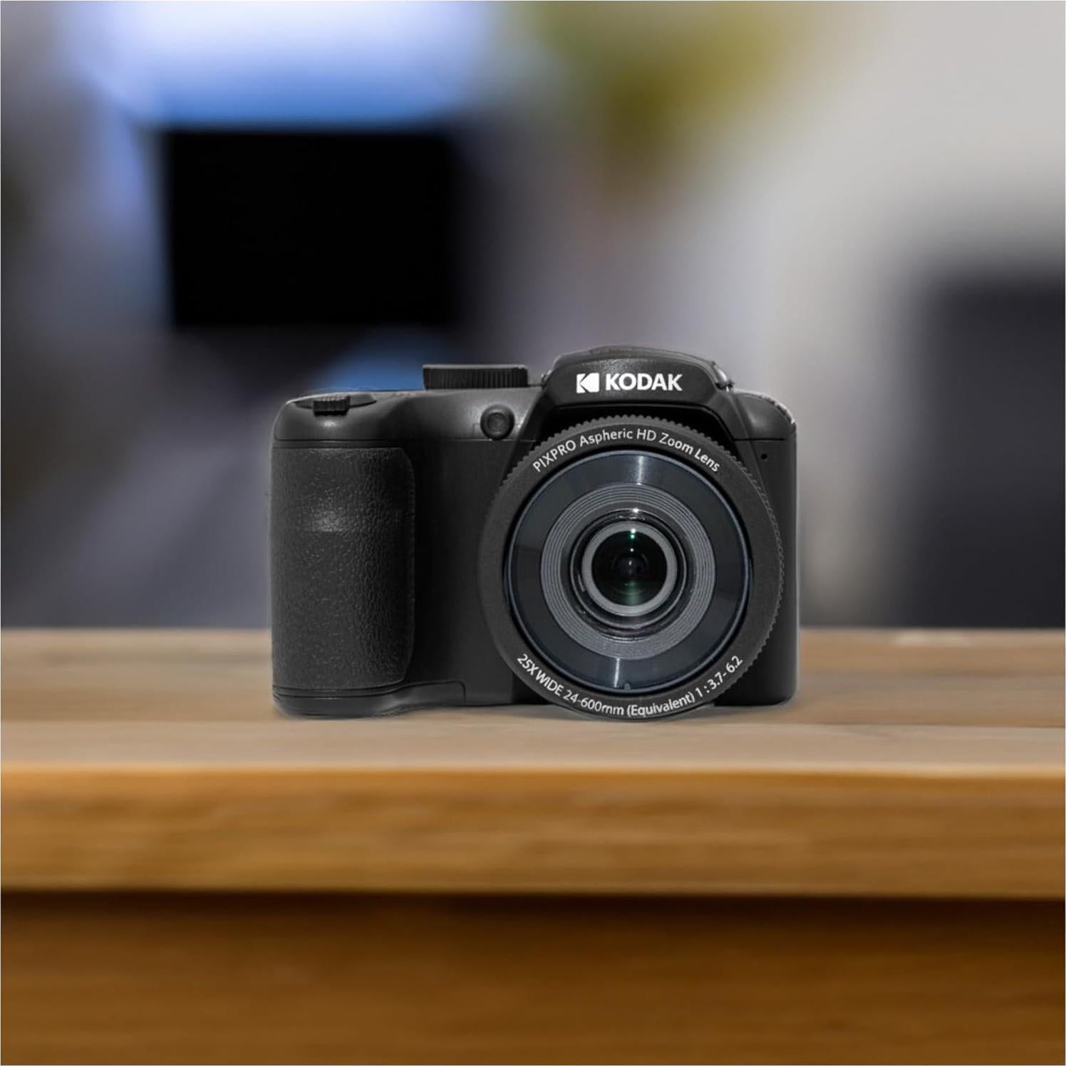 Kodak PIXPRO AZ255 Astro Zoom 16MP Digital Camera (Black) - High-Resolution Photography with 25X Optical Zoom - Perfect Point-and-Shoot Camera Bundle with 32GB Memory Card and Camera Case (3 Items)