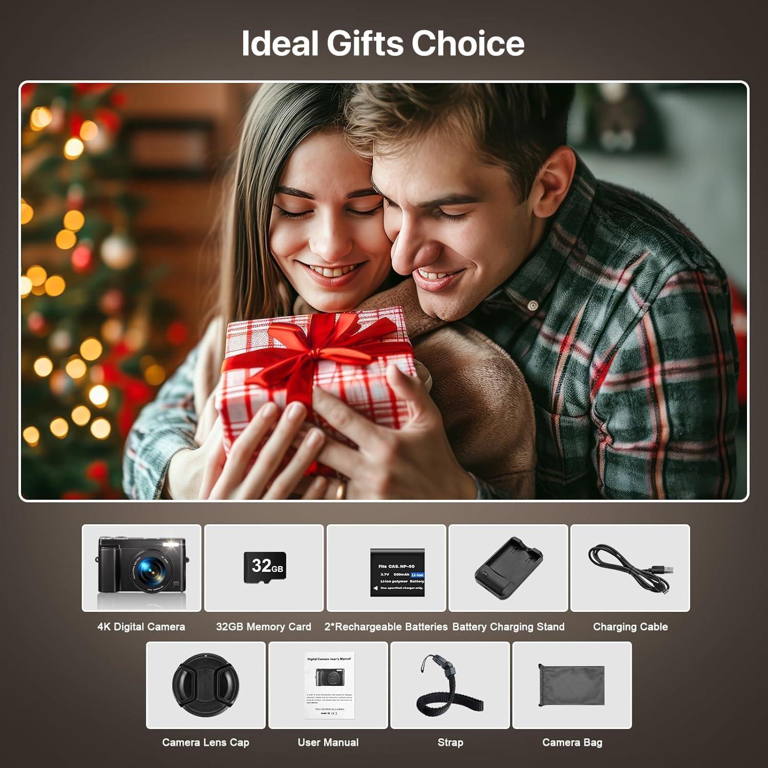 Cámara Digital 4K VAHOIALD DC101 48MP Pantalla 3" Plegable