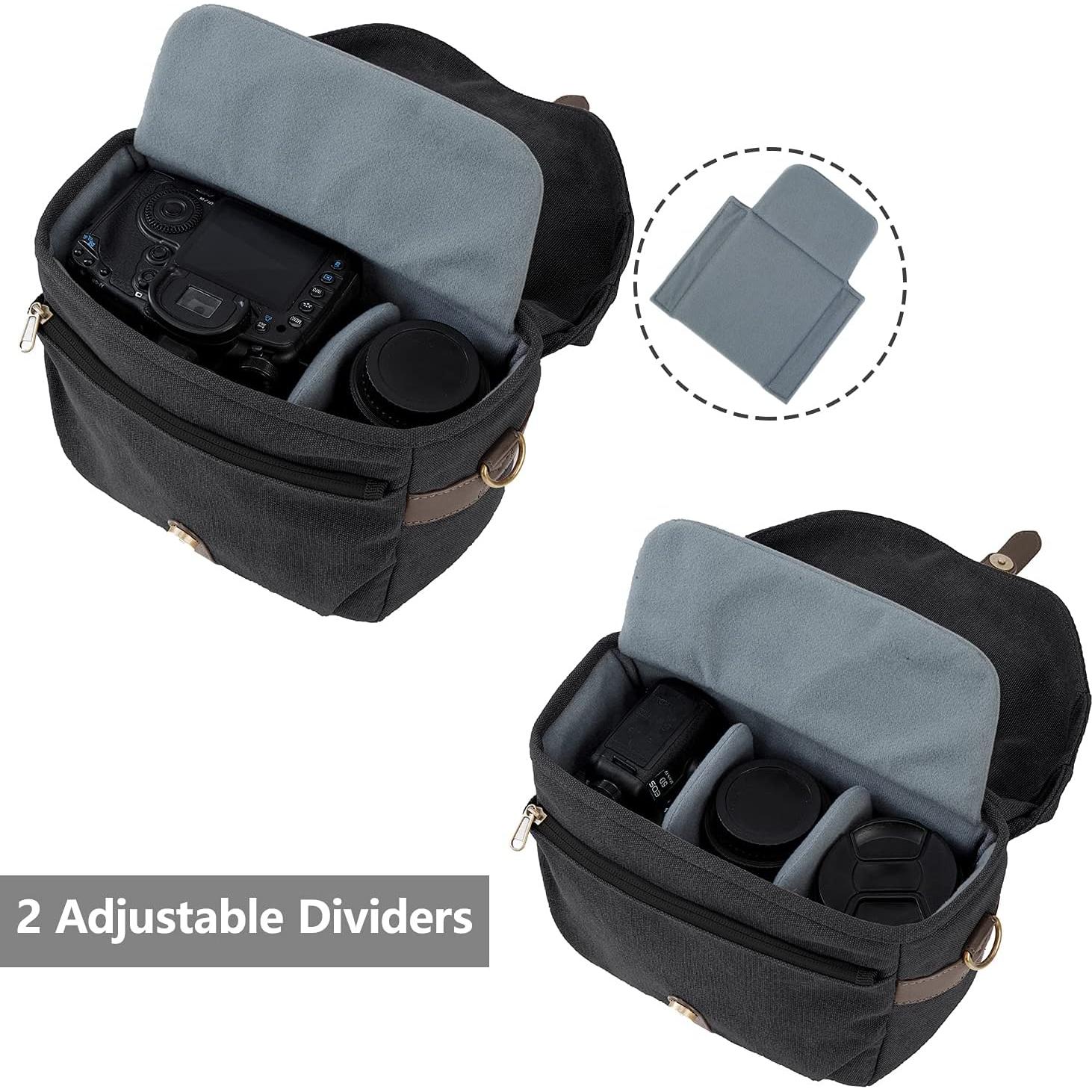 Bolsa para Cámara SLR DSLR BAGSMART Negra Compacta con Protección