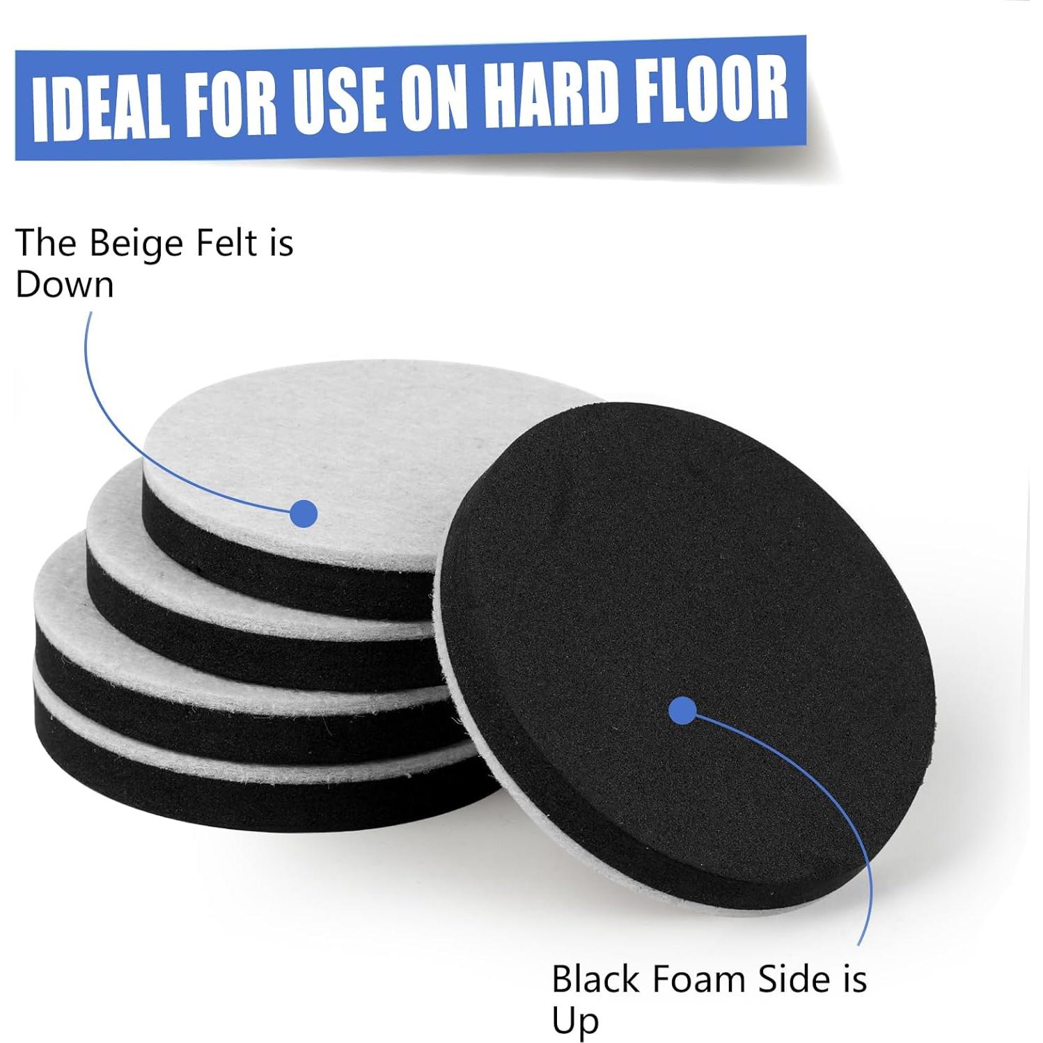 8 Deslizadores de Muebles Kayzn de Fieltro 8.26 cm para Pisos
