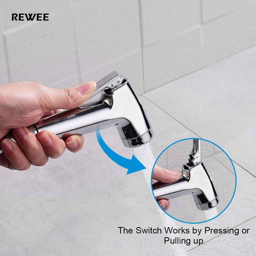 Rociador de Bidet de Mano REWEE Cromo 121.92 cm Duradero