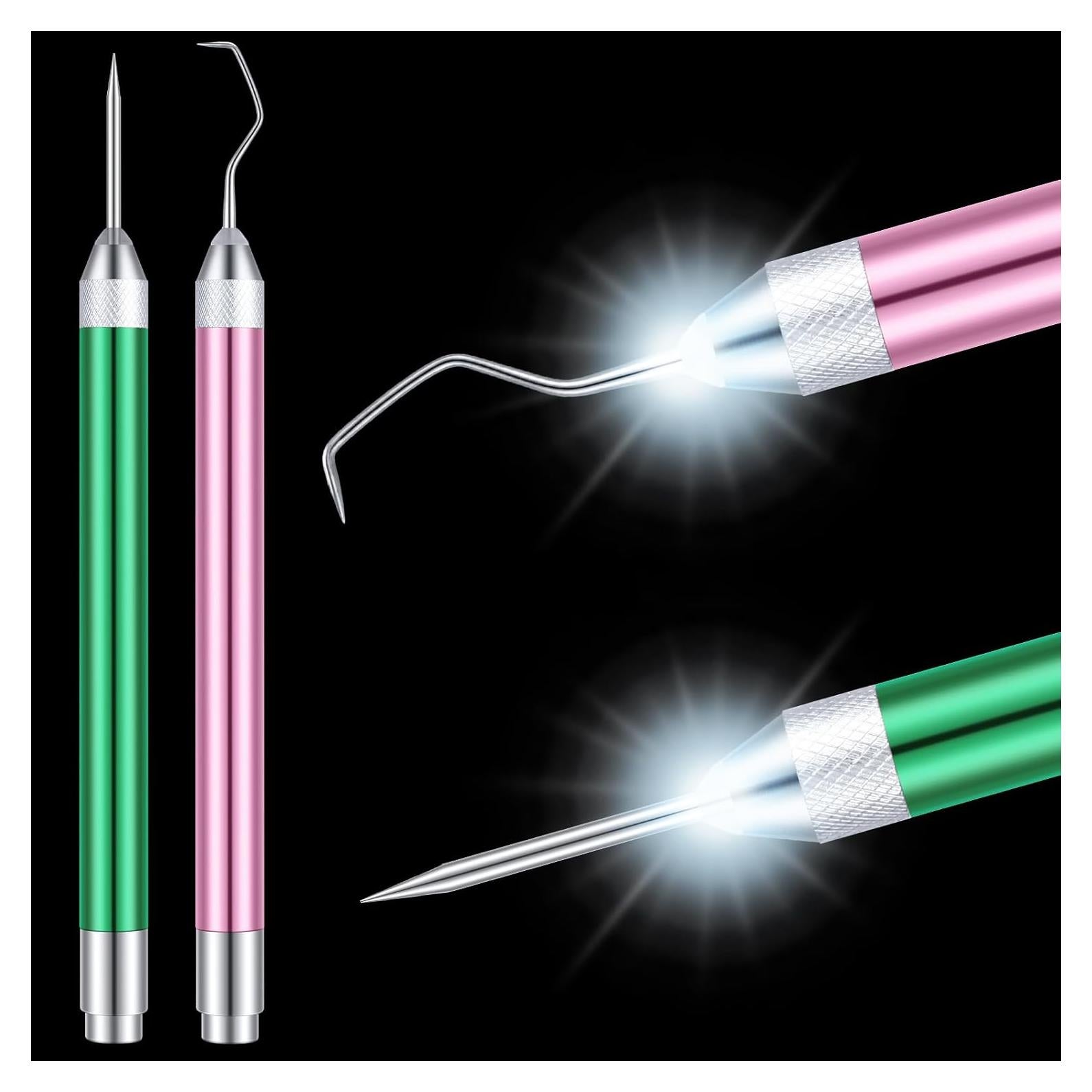 Herramientas de Deshierbe LED Therwen 2 Pcs Rosa Verde