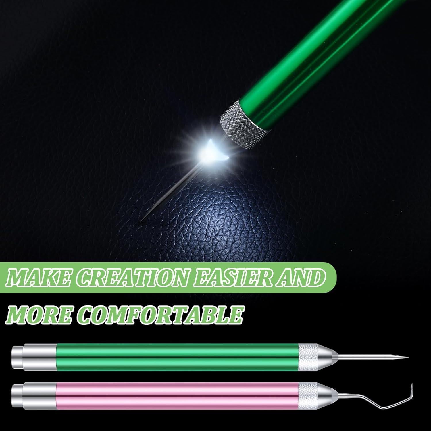 Herramientas de Deshierbe LED Therwen 2 Pcs Rosa Verde