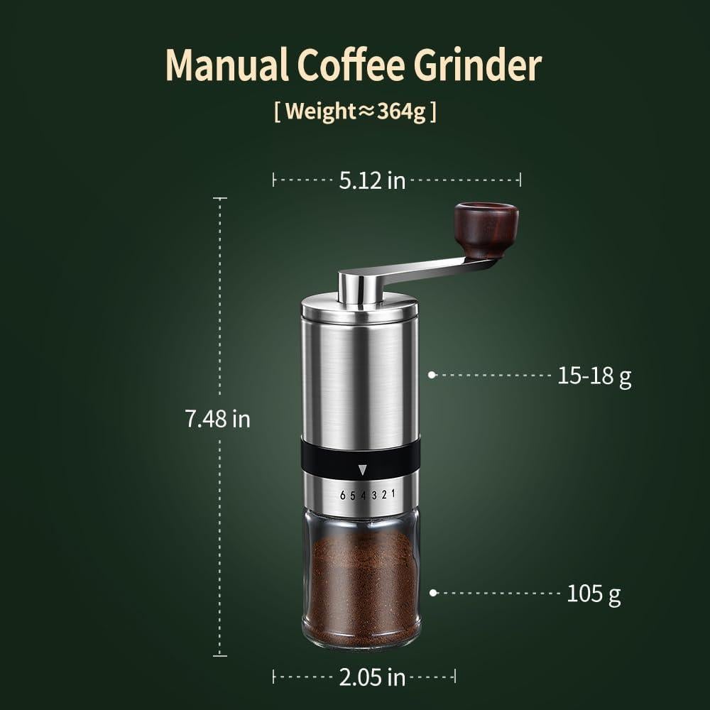 Molino de Café Manual BOMANSI BOMS - 6 Niveles Ajustables