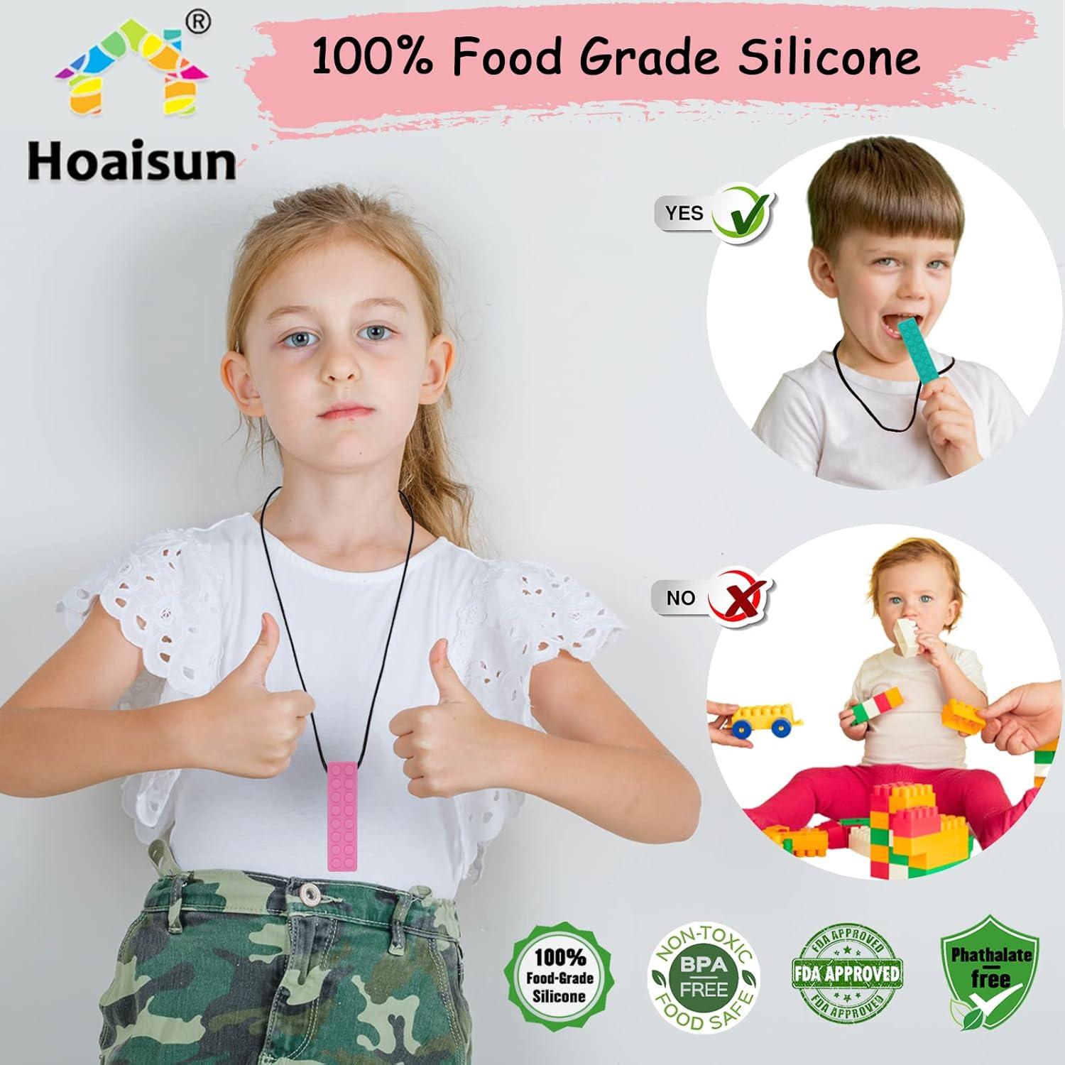 Collares Masticables Sensoriales 5 Pack Silicona Grado Alimenticio
