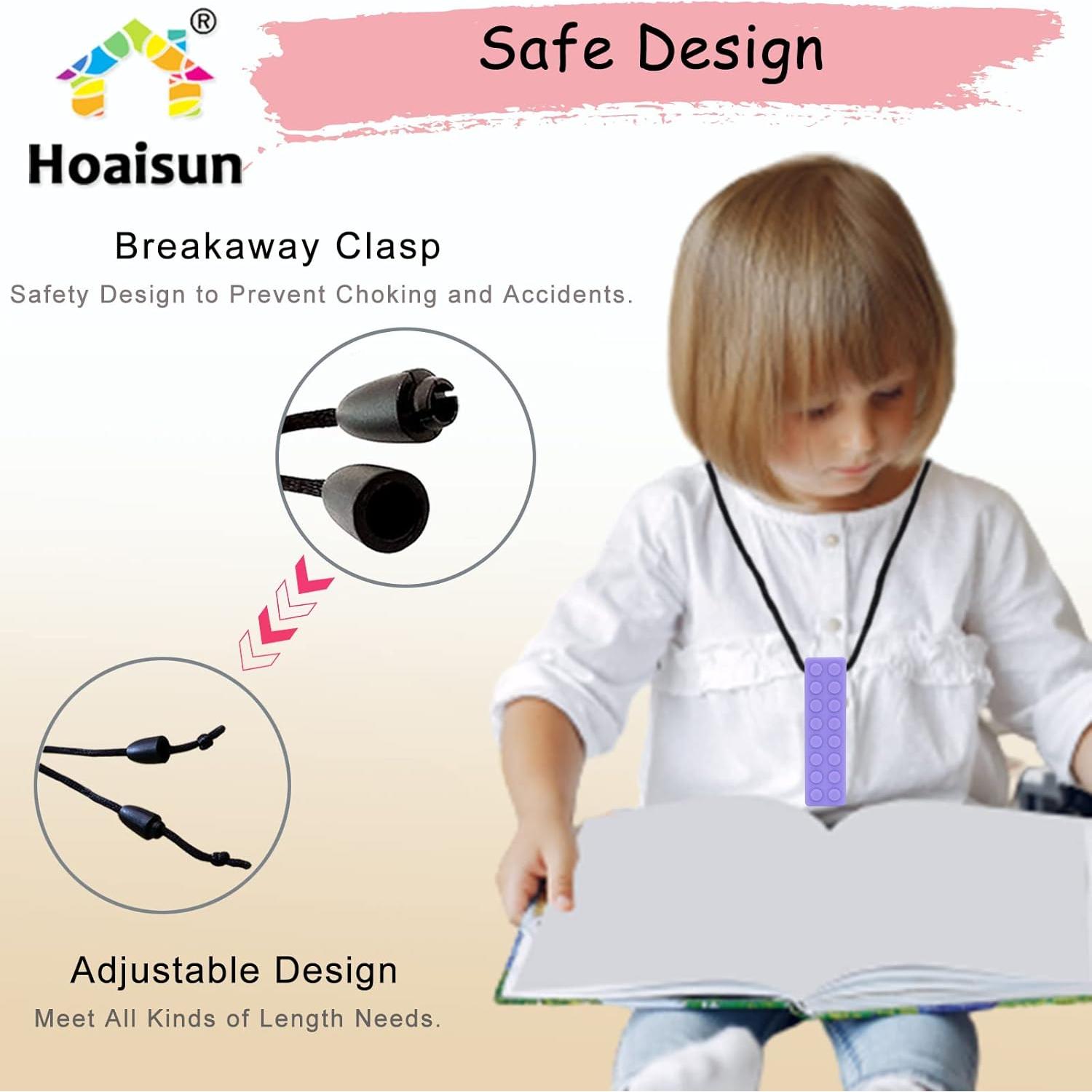 Collares Masticables Sensoriales 5 Pack Silicona Grado Alimenticio