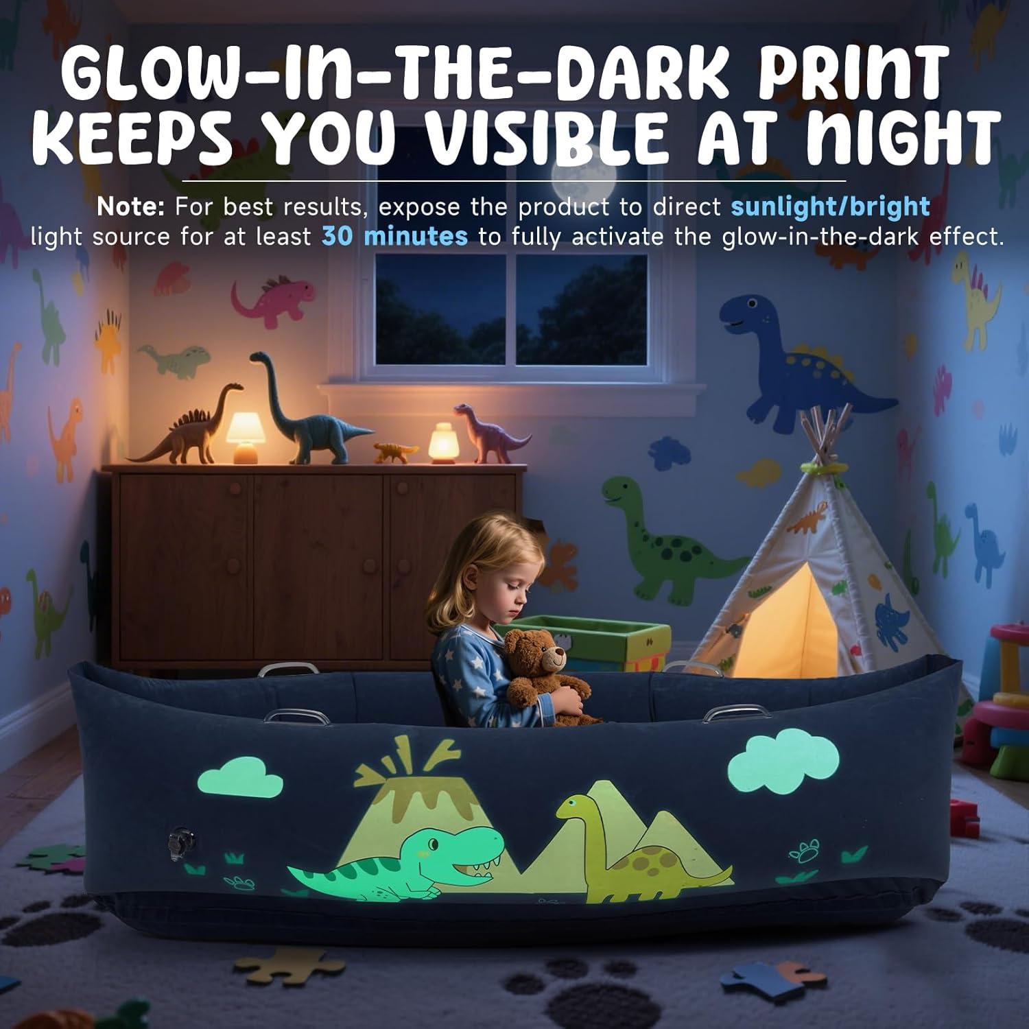 Silla Sensorial Inflable MOOZHEALTH Dinosaurio Azul 152cm