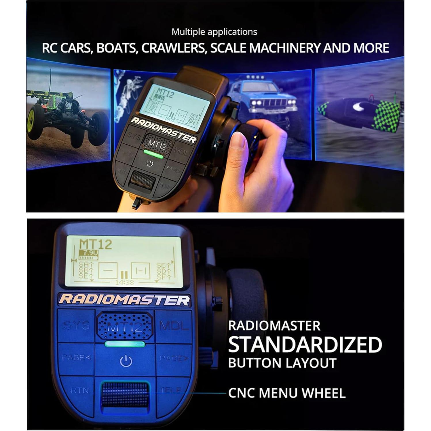 Controlador de Radio de Superficie Radiomaster MT12 4 en 1