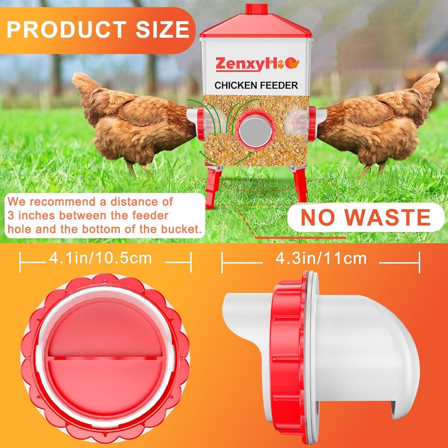 Alimentador de Pollo DIY ZenxyHoC con 4 Puertos Automáticos