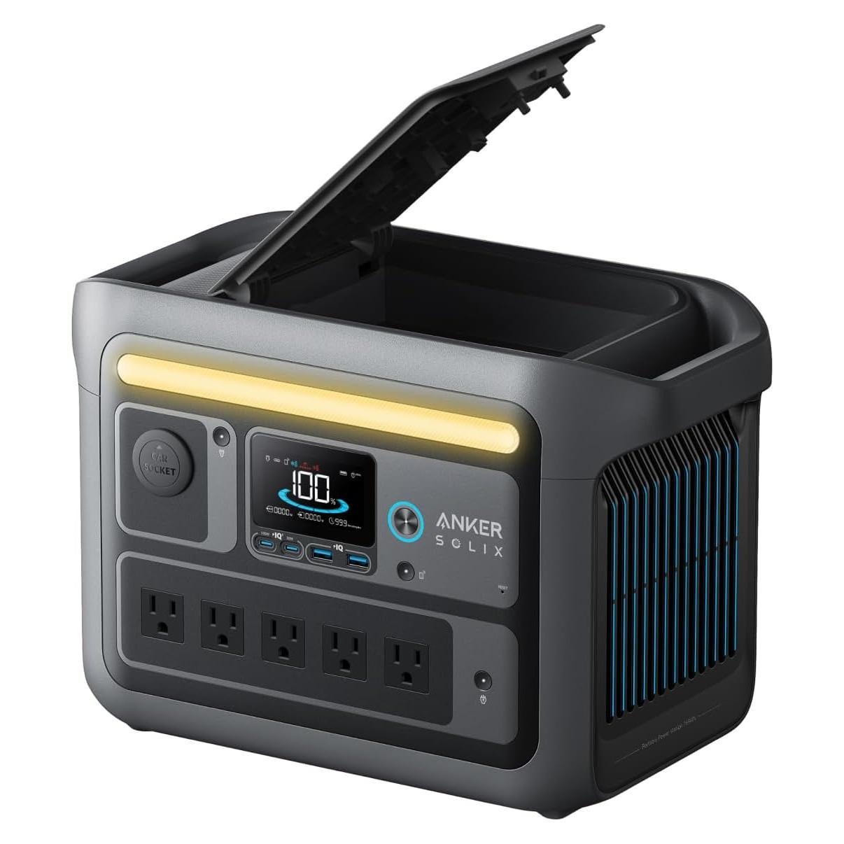 Estación de Energía Portátil Anker SOLIX C800, 1200W, 768Wh