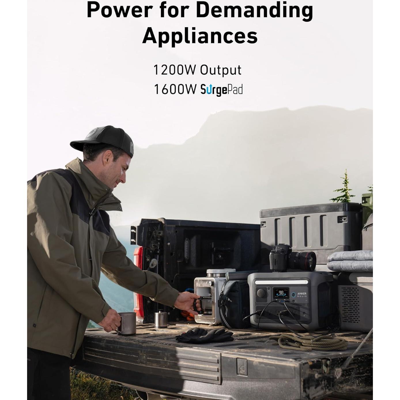 Estación de Energía Portátil Anker SOLIX C800, 1200W, 768Wh