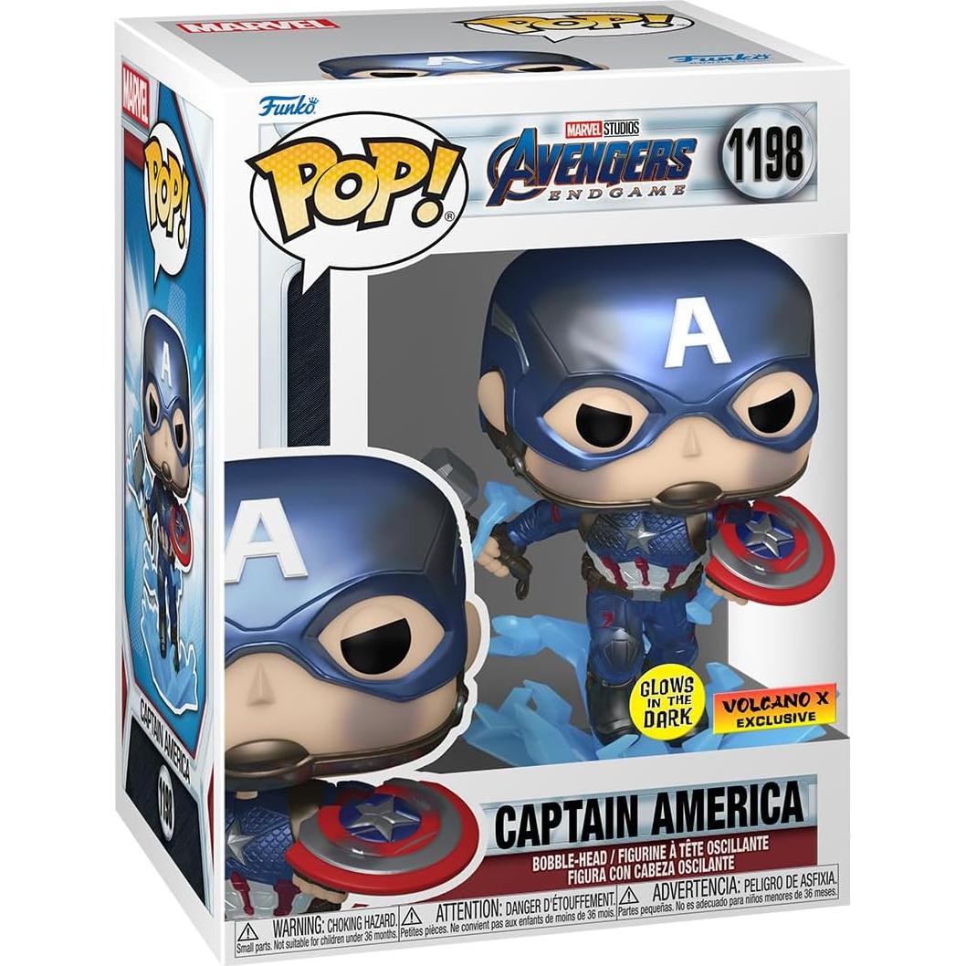 Funko POP! Capitán América Marvel Endgame Brilla en la Oscuridad