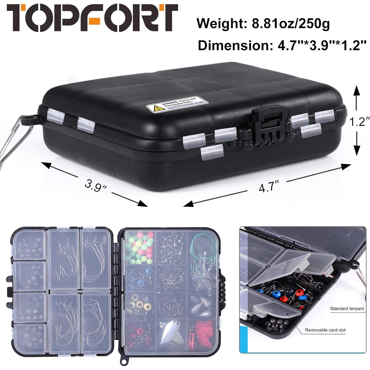 Kit de Accesorios de Pesca TOPFORT 187 Piezas Organizado