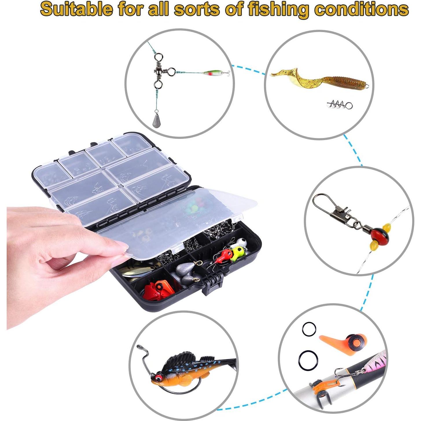 Kit de Accesorios de Pesca TOPFORT 187 Piezas Organizado