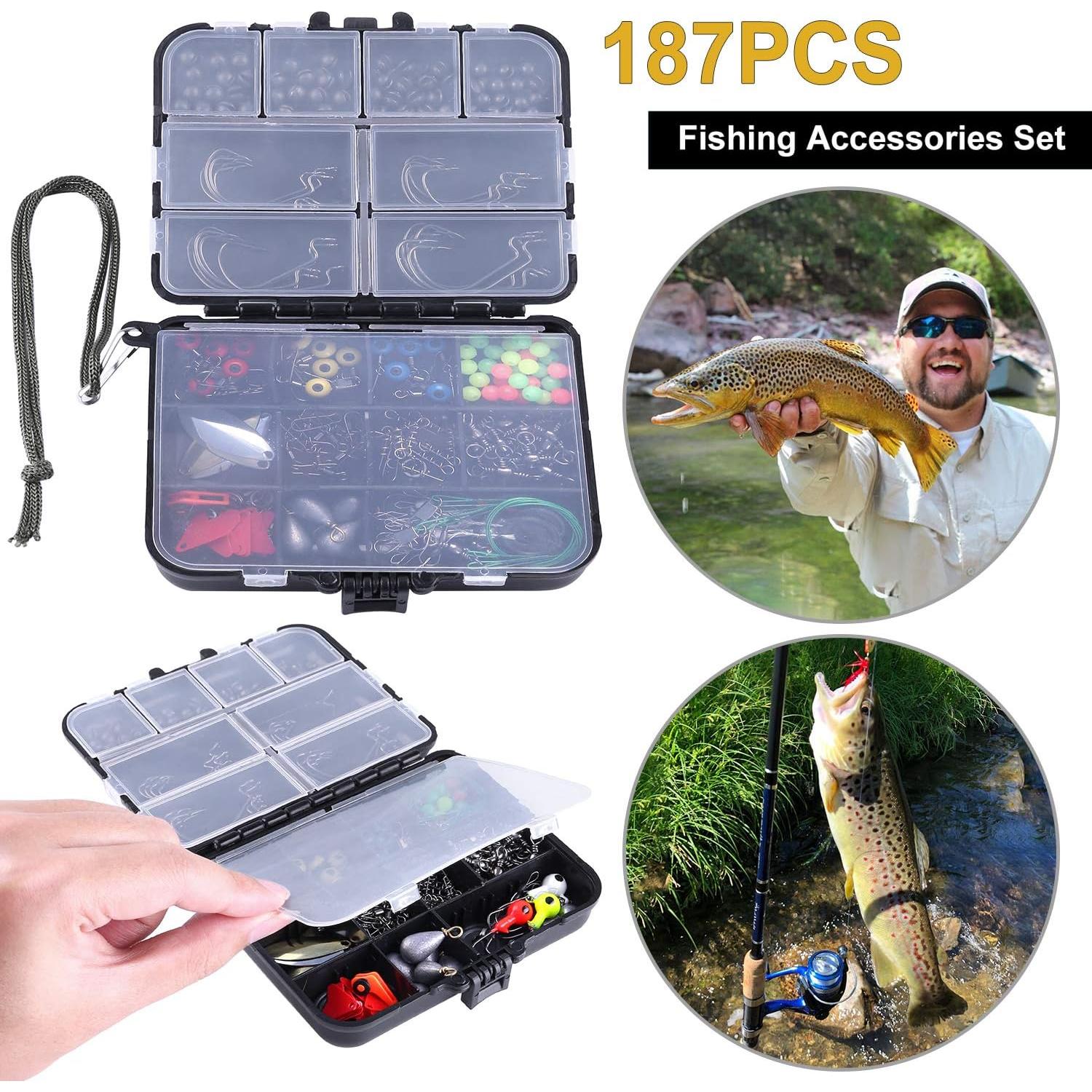 Kit de Accesorios de Pesca TOPFORT 187 Piezas Organizado