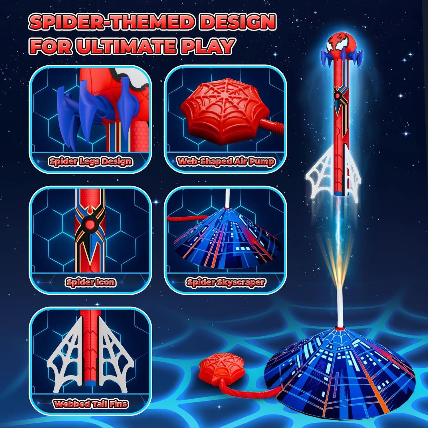 Lanzador de Cohetes Araña Daisi 4 Cohetes para Niños