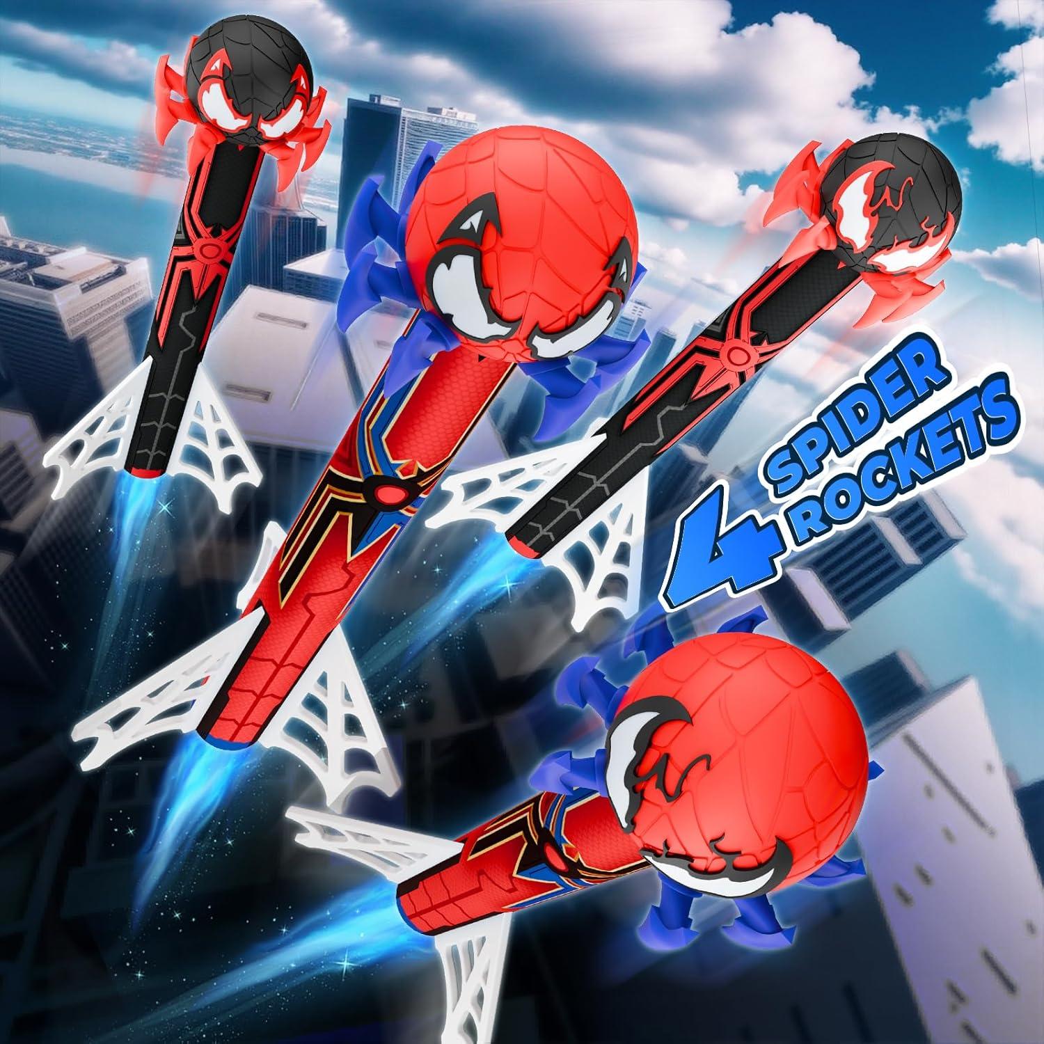 Lanzador de Cohetes Araña Daisi 4 Cohetes para Niños