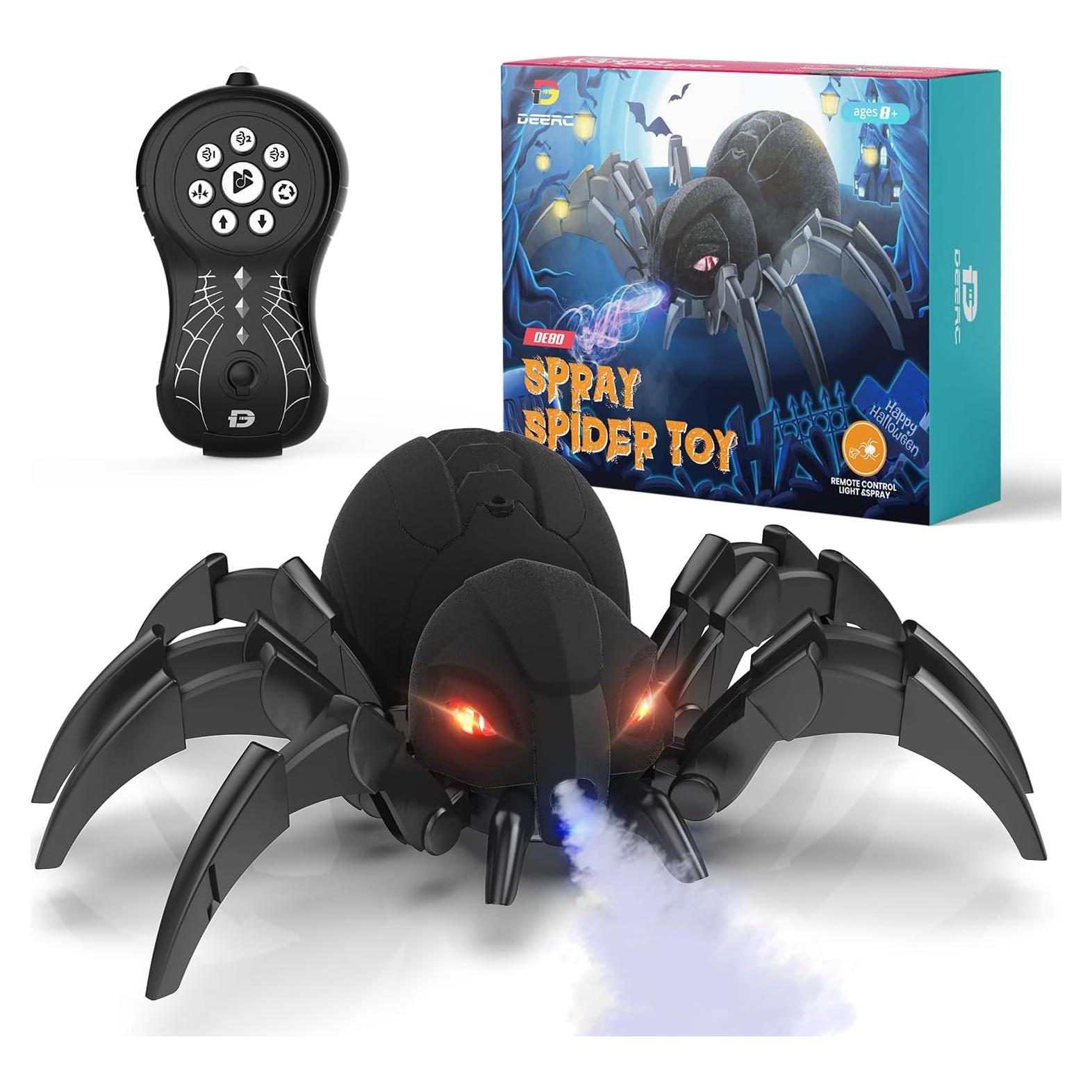 Araña Control Remoto DEERC con Spray y Luces LED
